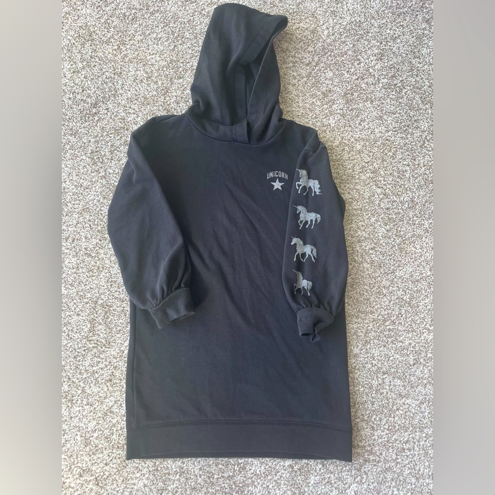 GAP tunic unicorn hoodie, size small